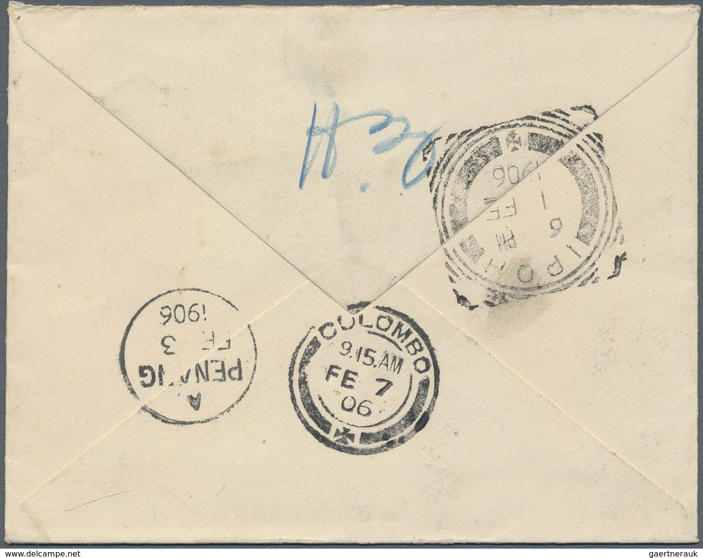 Br Malaiische Staaten - Perak: 1906, 3c. Grey/brown, Single Franking On Cover From "PADANG RENGAS 1 FE - Perak