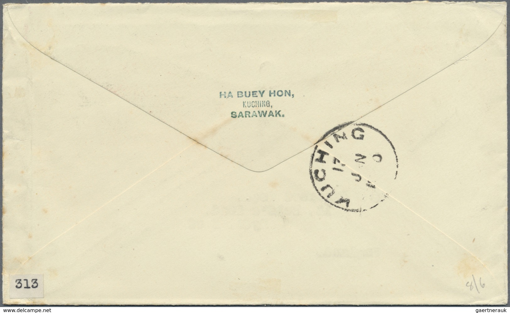 Br Malaiische Staaten - Sarawak: 1940, Cover Addressed To The Isle Of Wight Franked With 1c, 2c (2) And - Andere & Zonder Classificatie