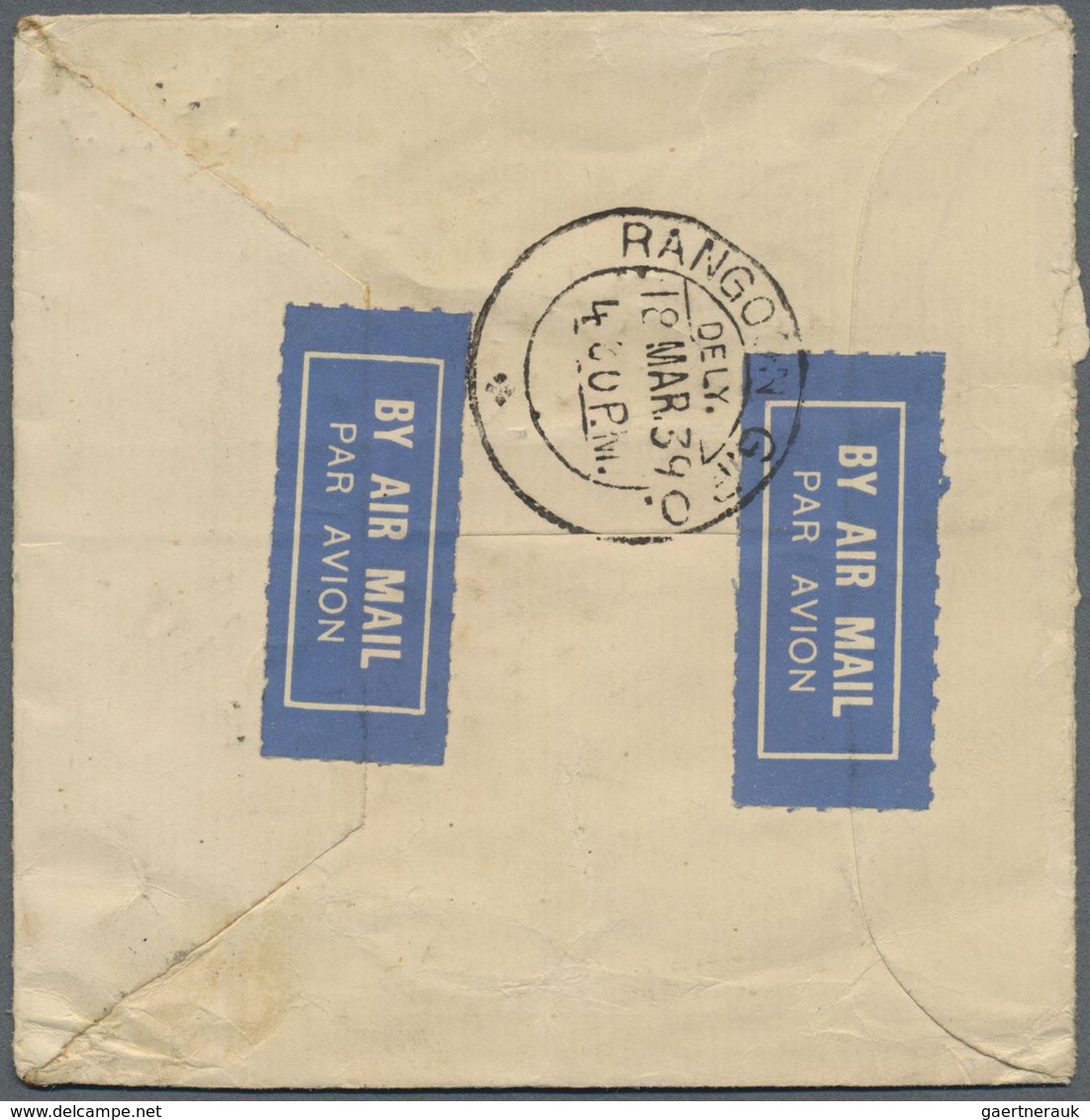 Br Malaiische Staaten - Selangor: 1939, Small Envelope With "Rice Samples" Franked With 5 Values Of The - Selangor