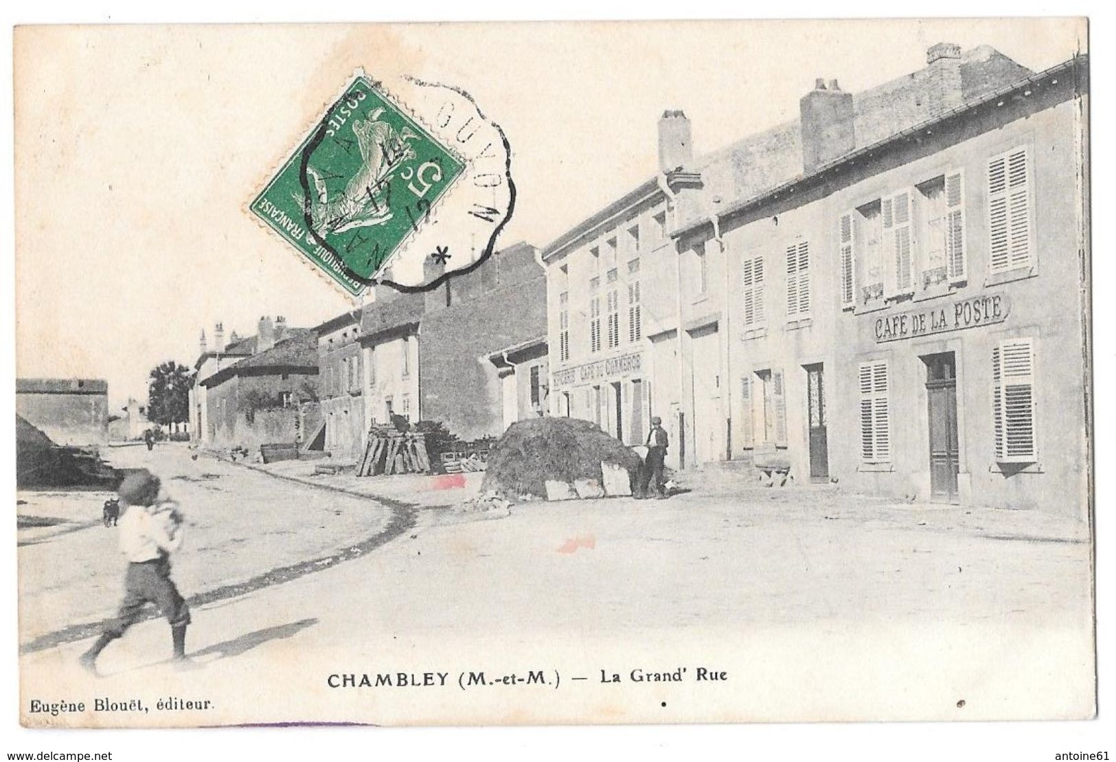 CHAMBLEY - La Grand'Rue (vue Animée - Café De La Poste) - Chambley Bussieres