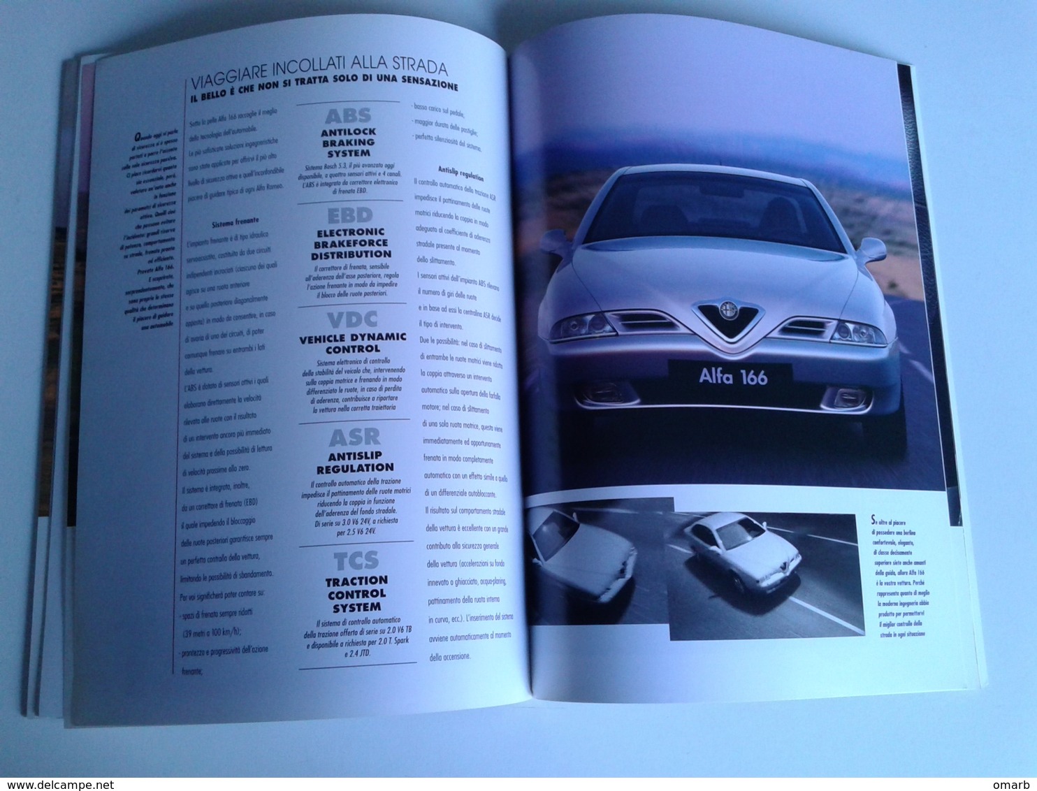 Dep014 Depliant Advertising Alfa Romeo 166 Dettagli Tecnici Dimensioni Colori Motore Engine Design Auto Car Voiture - Automobili