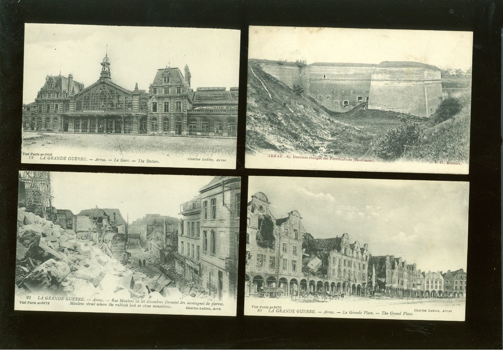 Lot De 46 Cartes Postales De France  Arras Ruines Guerre     Lot Van 46 Postkaarten Van Frankrijk Arras Oorlog Ruinen - 5 - 99 Cartes