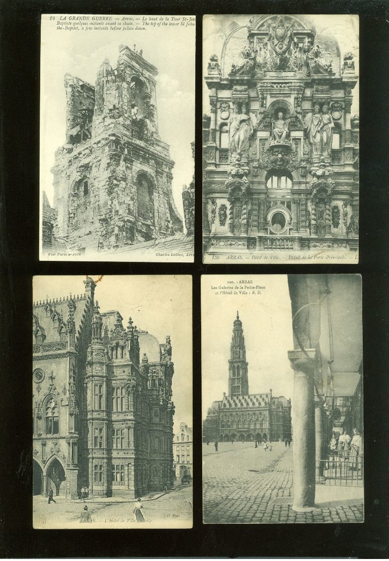 Lot de 46 cartes postales de France  Arras ruines guerre     Lot van 46 postkaarten van Frankrijk Arras oorlog ruinen