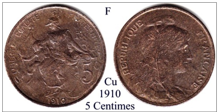 F-1910, 5 Centimes - Altri & Non Classificati