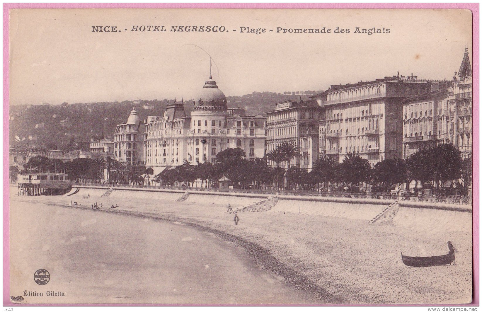 L74A_171 - Nice - Hôtel Negresco - Plage - Promenade Des Anglais - Cafés, Hotels, Restaurants