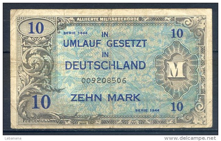 481-Allemagne Occup. Alliée Billet De 10 Mark 1944-00 9ch - 10 Mark