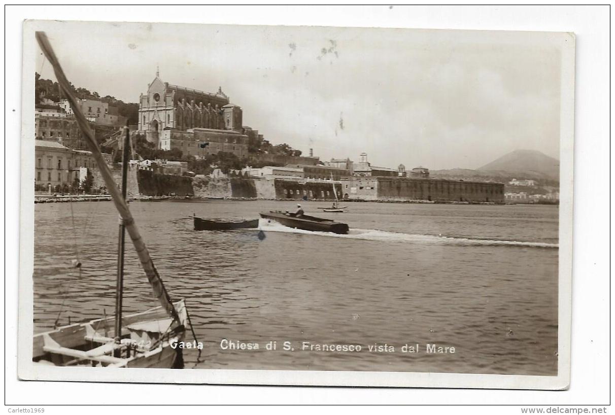 GAETA - CHIESA DI S.FRANCESCO VISTA DAL MARE  VIAGGIATA FP - Latina