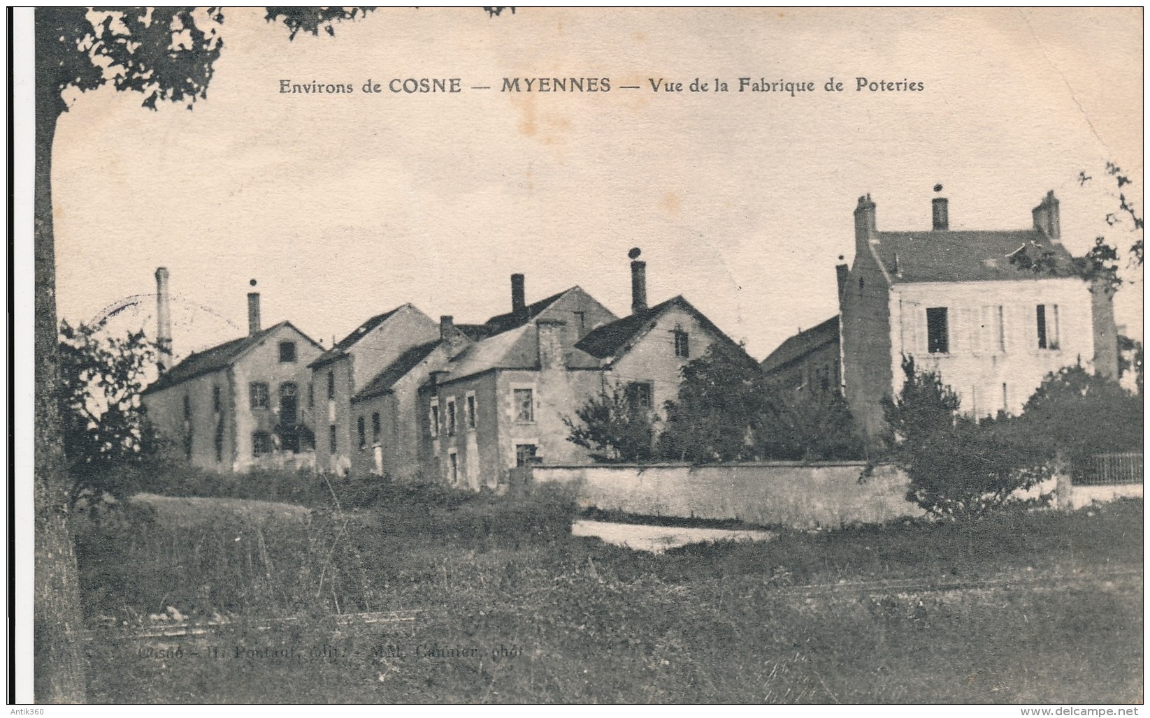 CPA 58 Carte Rare Environs De COSNE SUR LOIRE MYENNES Vue De La Fabrique De Poteries - Cosne Cours Sur Loire