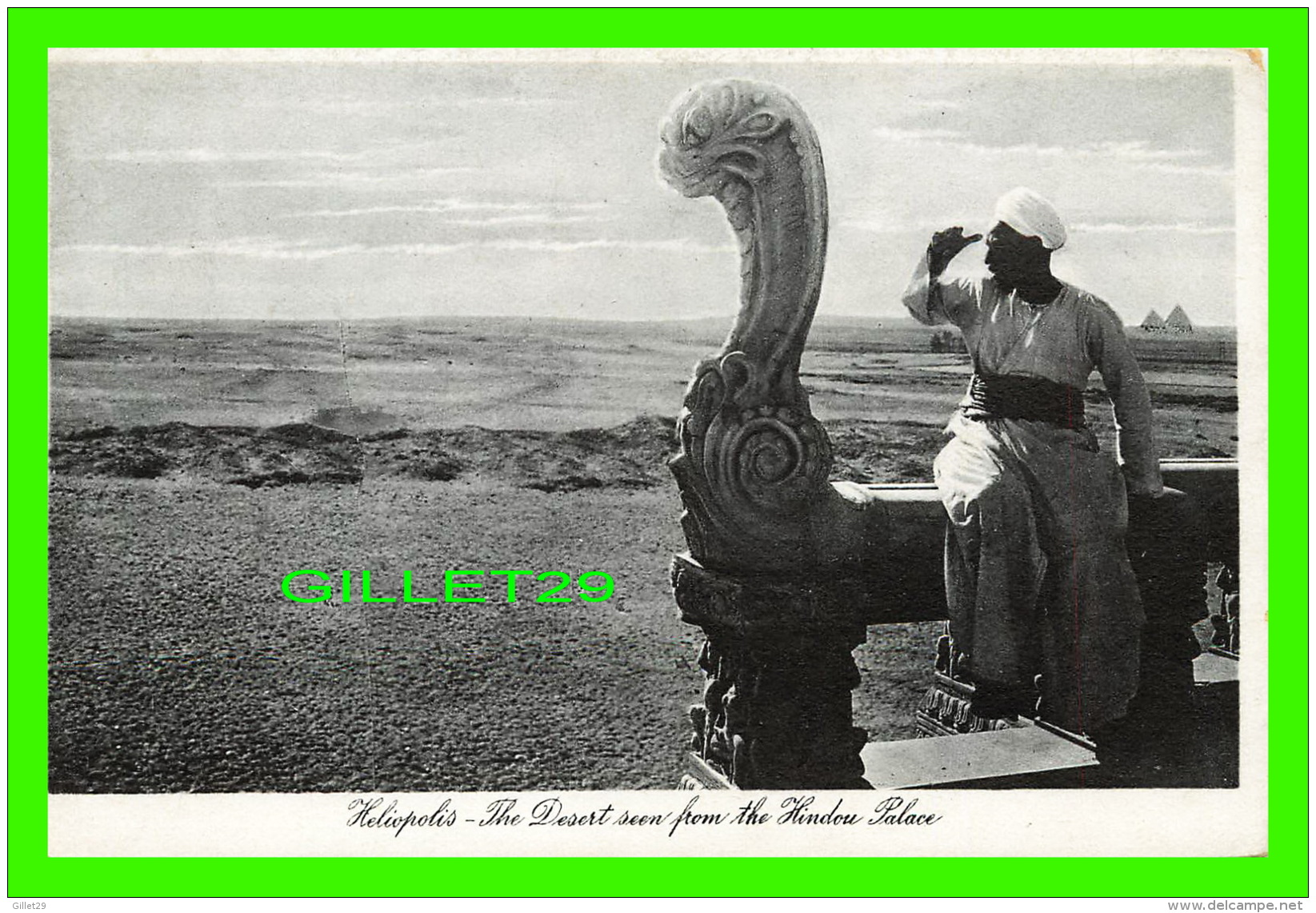 HELIOPOLIS, EGYPTE - THE DESERT SEEN FROM THE HINDOU PALACE  -  ANIMATED - EDITORS, LEHNERT &amp; LANDROCK - - Autres & Non Classés