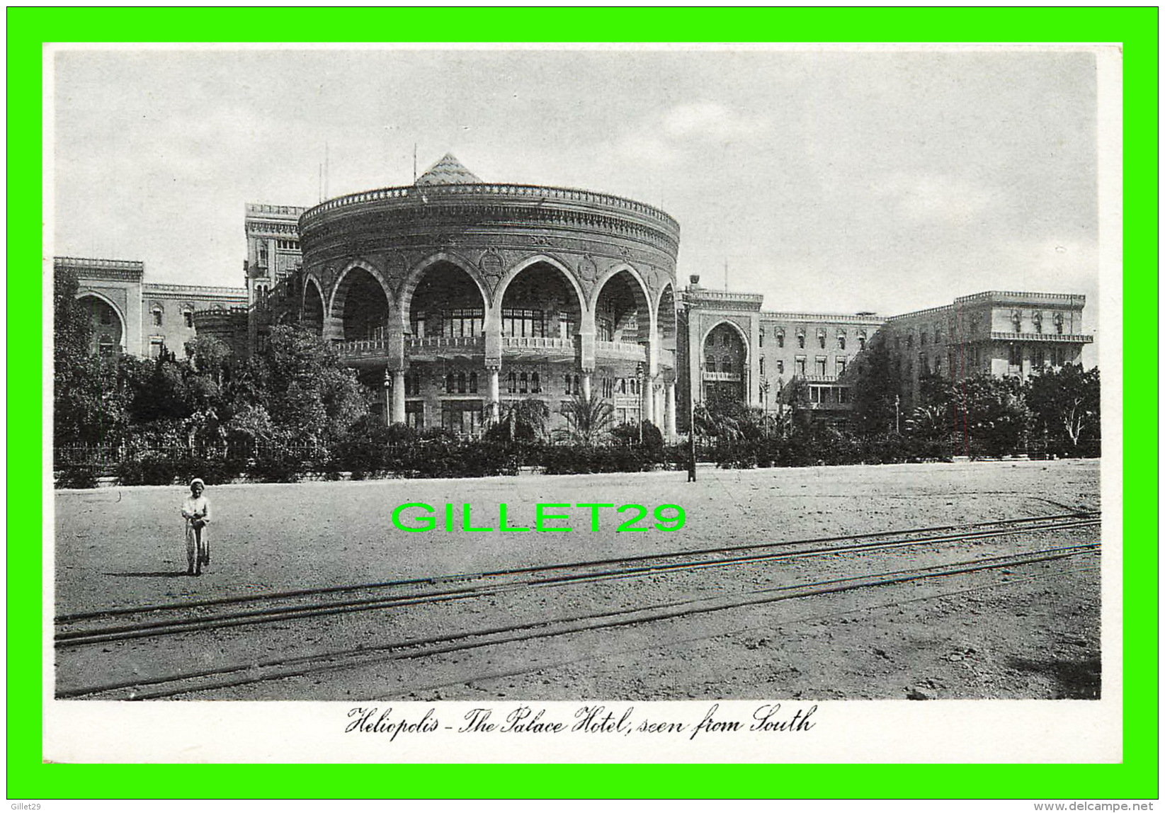 HELIOPOLIS, EGYPTE - THE PALACE HOTEL, SEEN FROM SOUTH - ANIMATED -  EDITORS, LEHNERT &amp; LANDROCK - - Autres & Non Classés