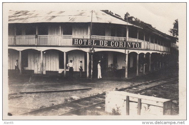 Corinto Nicaraugua, Hotel De Corinto, US Navy Sailors C1910s Vintage Real Photo Postcard - Nicaragua