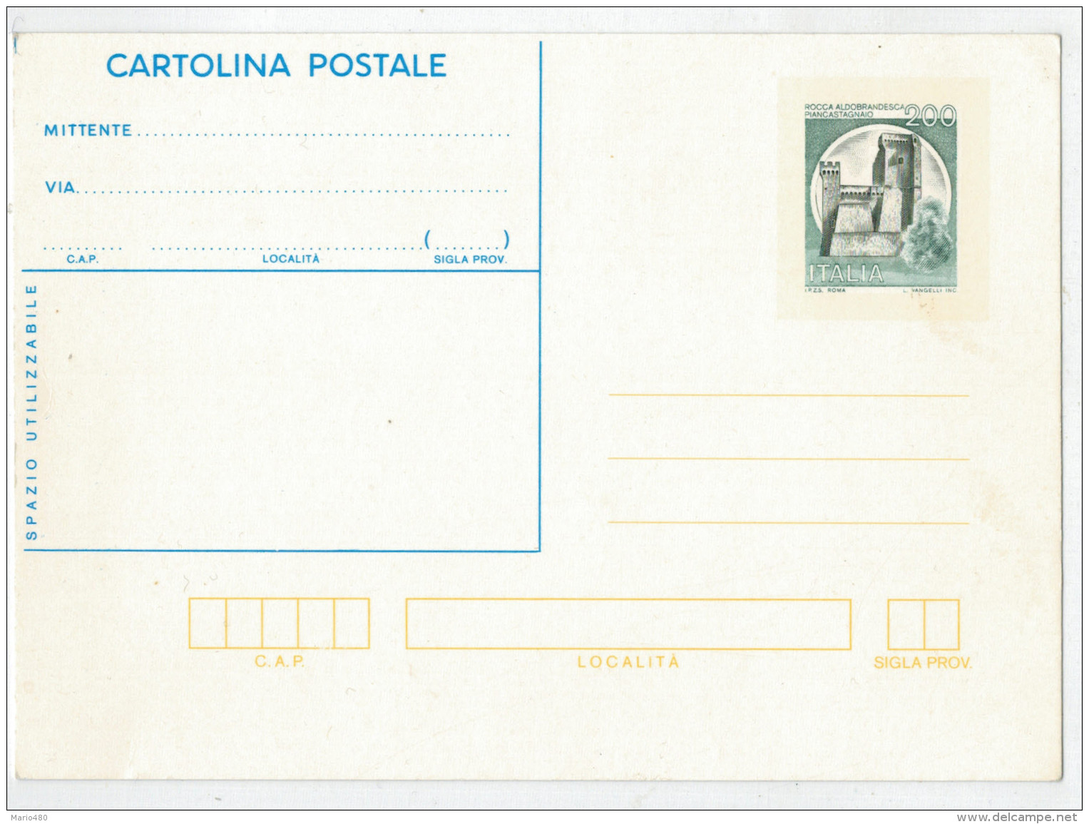 CARTOLINA POSTALE      ROCCA  ALDOBRANDESCA      (NUOVA) - Interi Postali