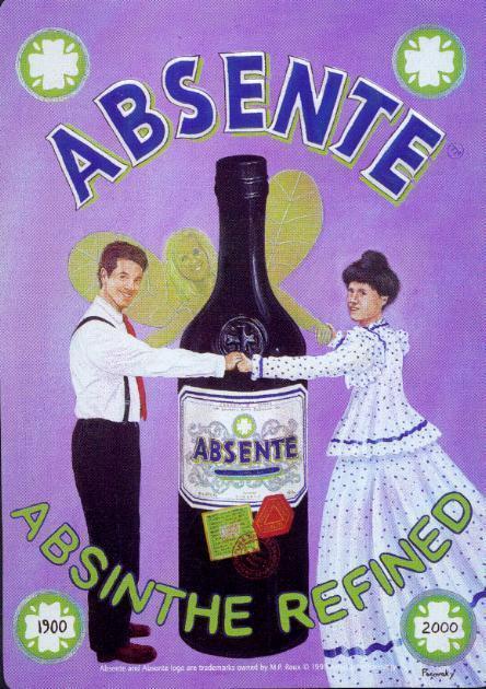 Plaque  "ABSINTHE 4" - Tin Signs (after1960)