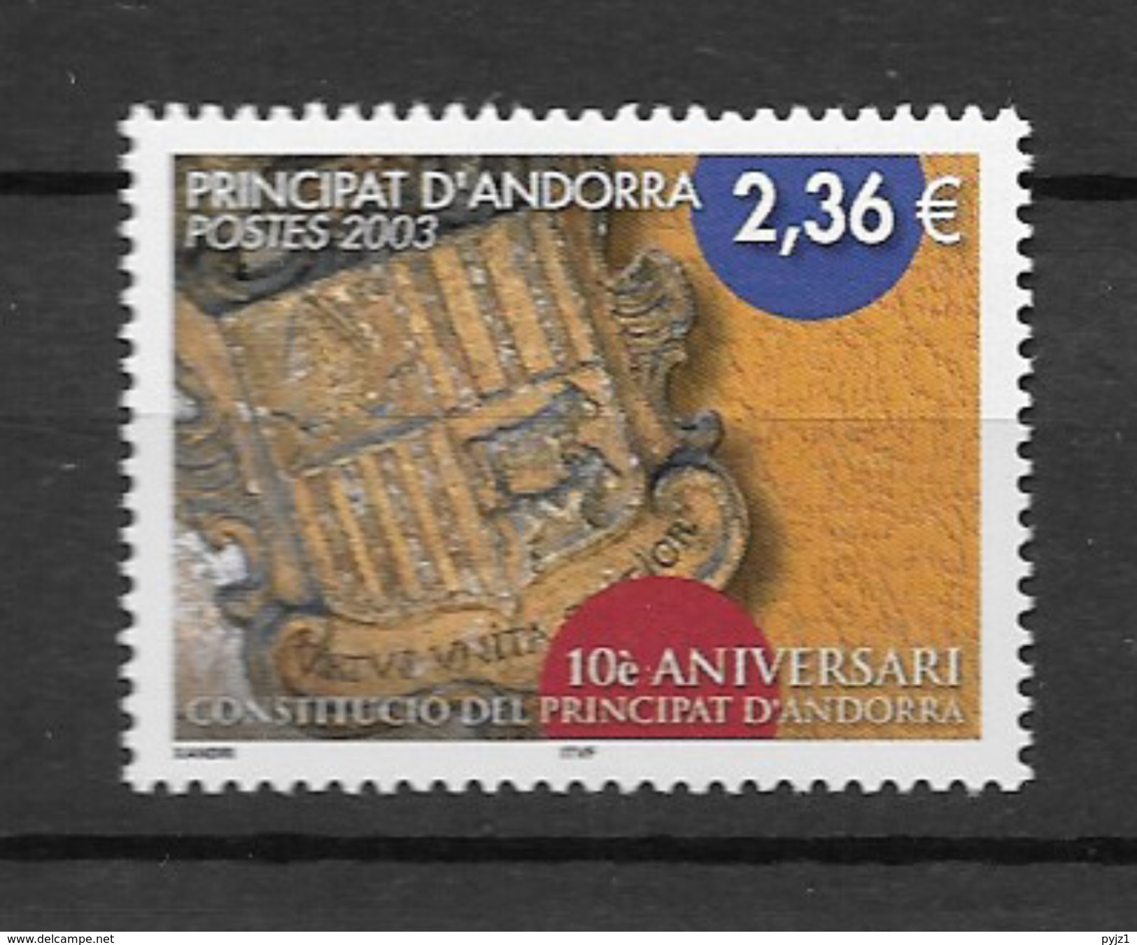 2003  MNH Andorra (French), Postfris** - Nuovi