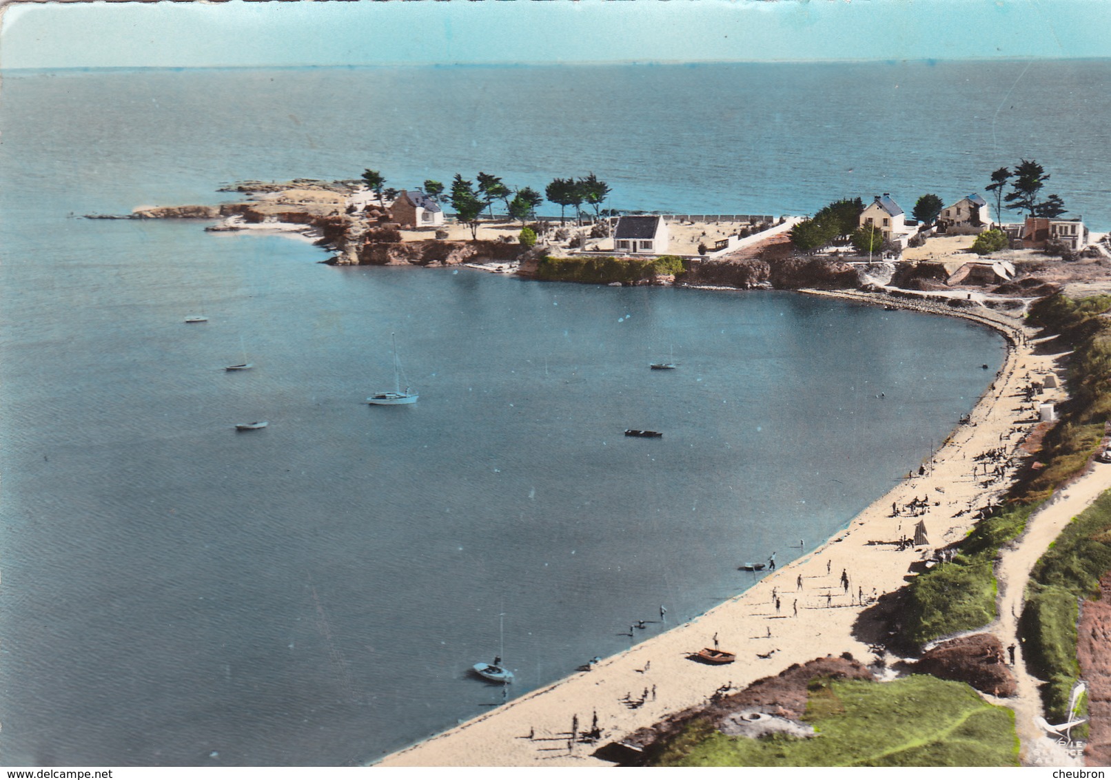 56. DAMGAN. VUE AÉRIENNE. PLAGE ET POINTE DE KERVOYAL. ANNÉE 1957 - Damgan