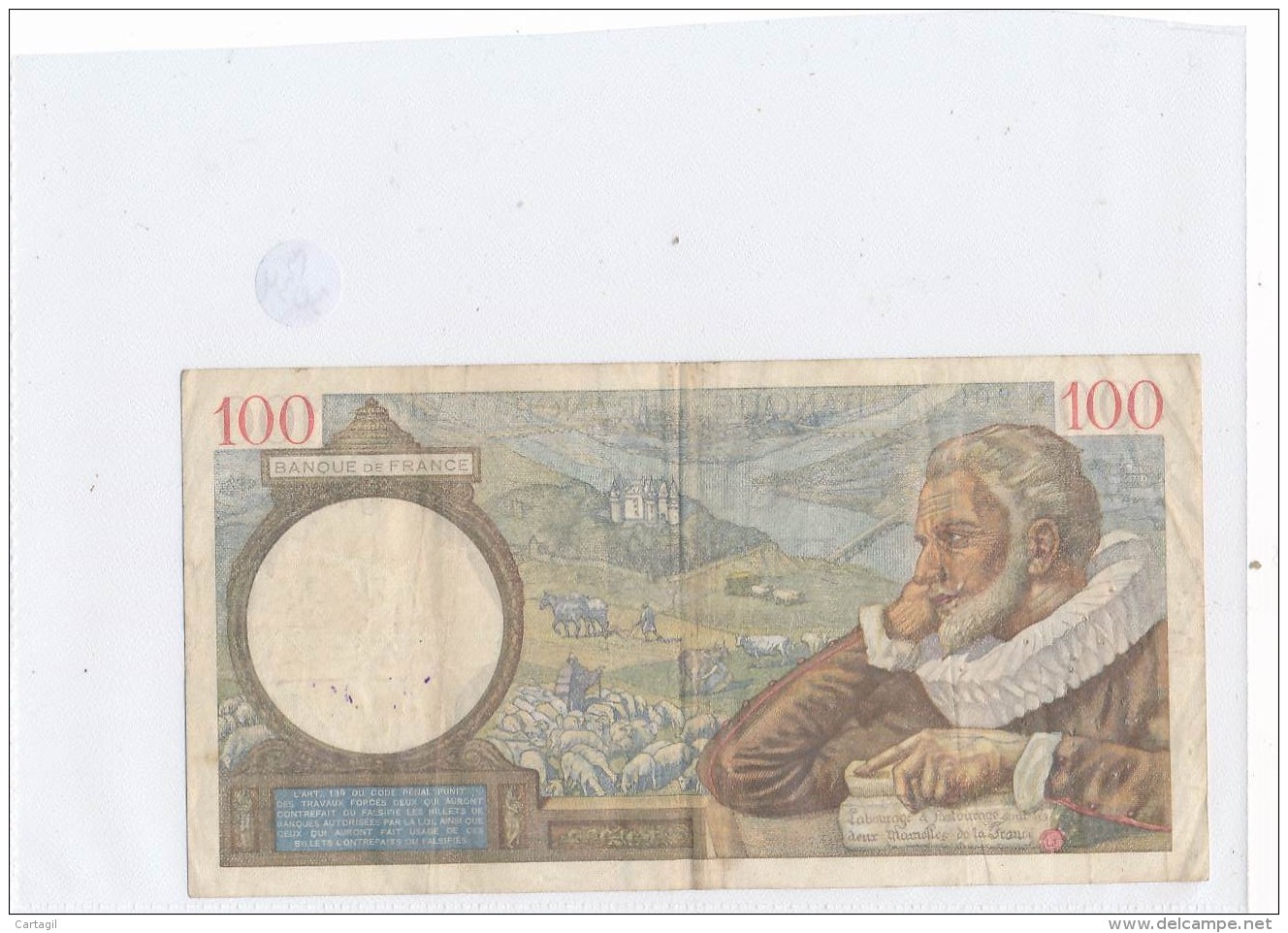 Billets -B3034 -France - 100 Francs 1939  (type, Nature, Valeur, état... Voir  Double Scan) - 100 F 1939-1942 ''Sully''