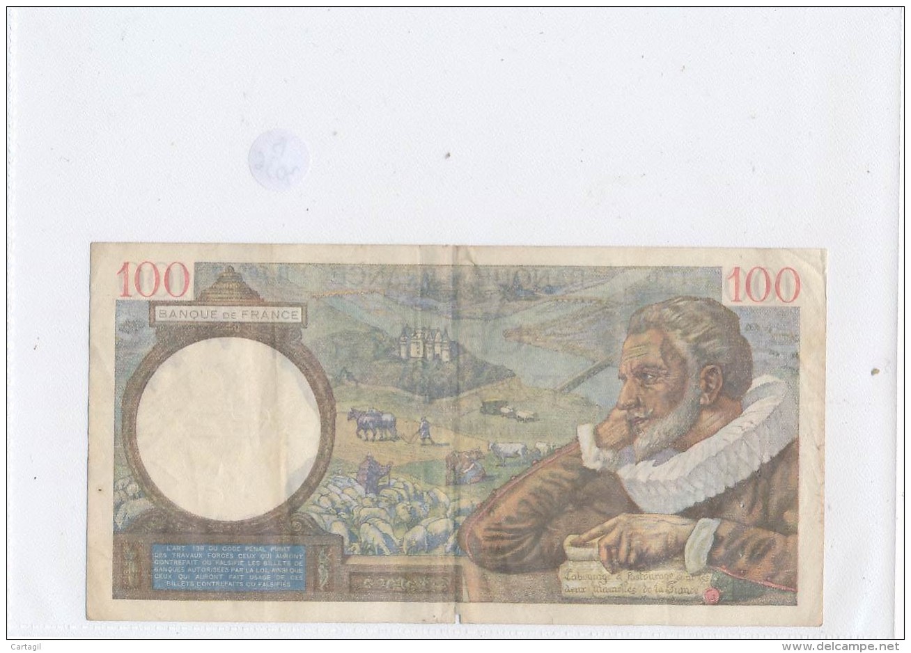 Billets -B3036 -France - 100 Francs 1940  (type, Nature, Valeur, état... Voir  Double Scan) - 100 F 1939-1942 ''Sully''