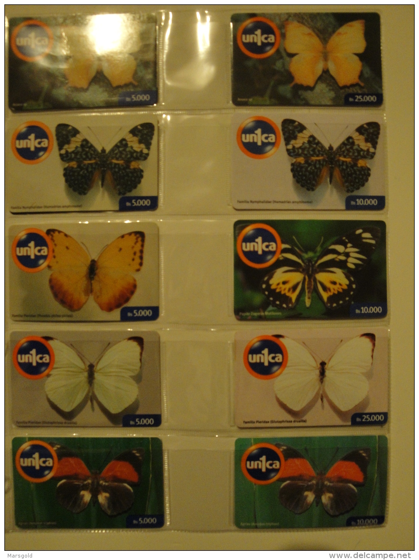 15 Remote Phonecards From Venezuela - Un1ca - Butterfly - Venezuela