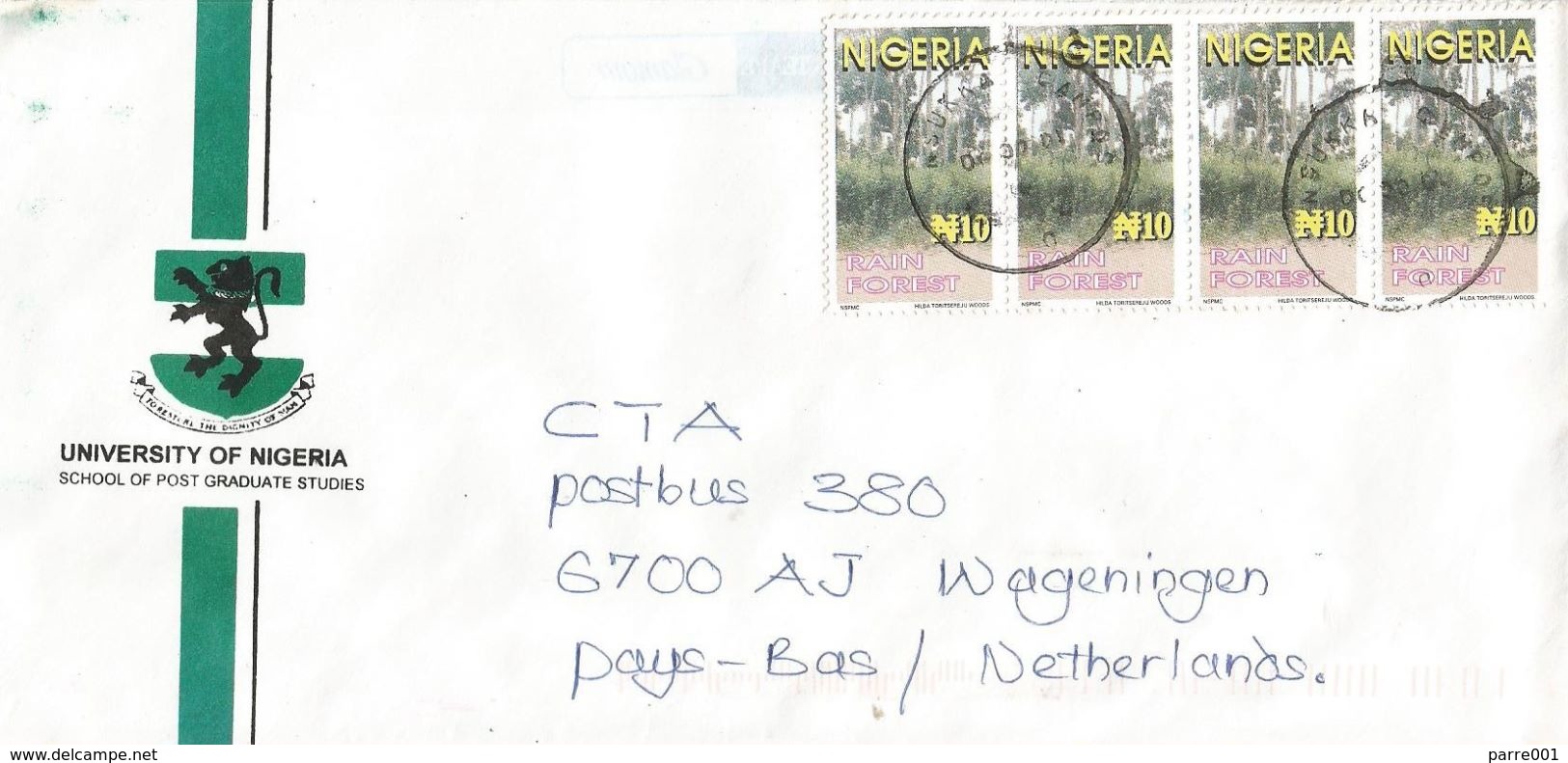 Nigeria 2001 Nsukka Rain Forest Tree N10 Cover - Nigeria (1961-...)