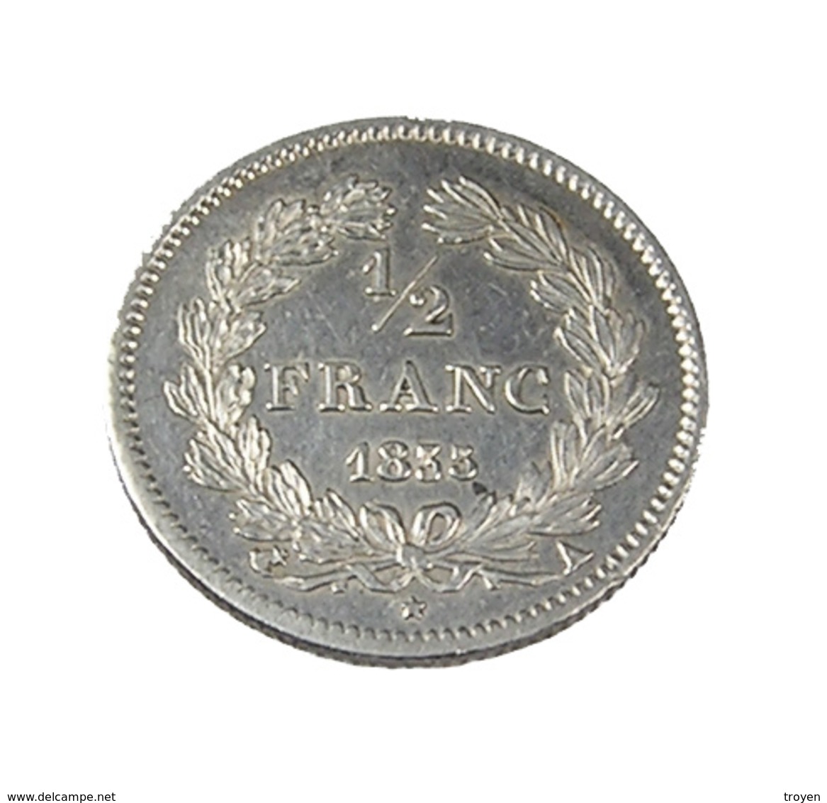 1/2 Franc - Louis Philippe - France - 1835 A - Paris - Tête Laurée - Argent - Sup - - 1/2 Franc