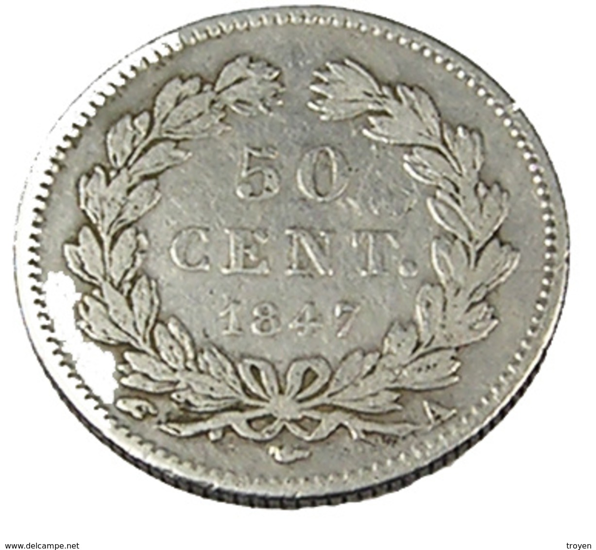 50 Centimes - Louis Philippe - France - 1847A - Paris - Tête Laurée - Argent - TTB+ - 2,45 Gr. - - 50 Centimes