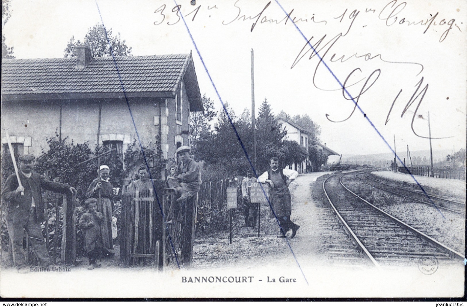 BANNONCOURT LA GARE 331 EME INFANTERIE                       NEW TRAITS ANTI COPIE - Autres & Non Classés