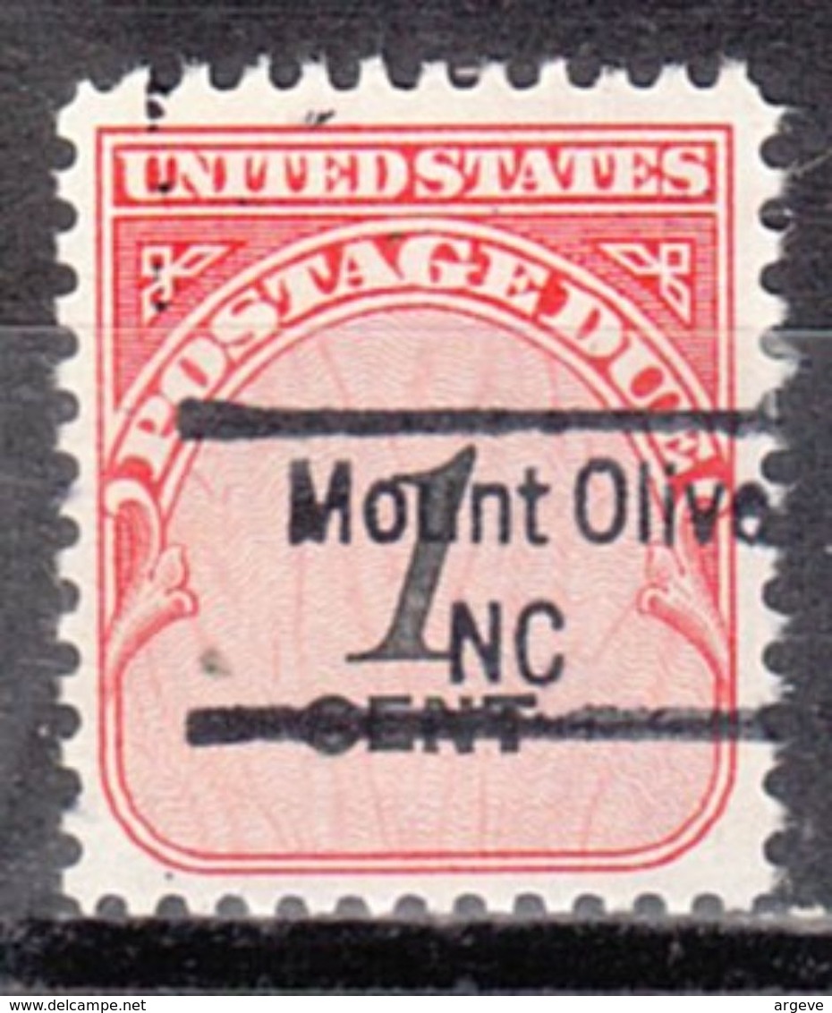 USA Precancel Vorausentwertung Preo, Locals North Carolina, Mount Olive 843 - Vorausentwertungen