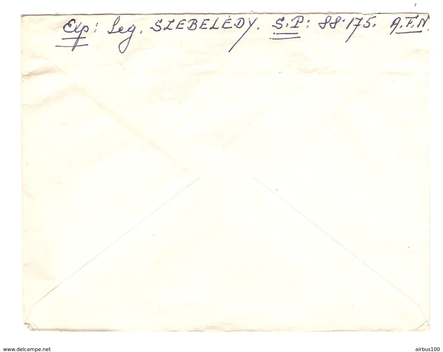 LETTRE FM FRANCHISE MILITAIRE AFN A.F.N. POSTE AUX ARMÉES 12 JANVIER 1958  - Leg. SZEBELÉDY S.P. 88 175 - Guerre D'Algérie