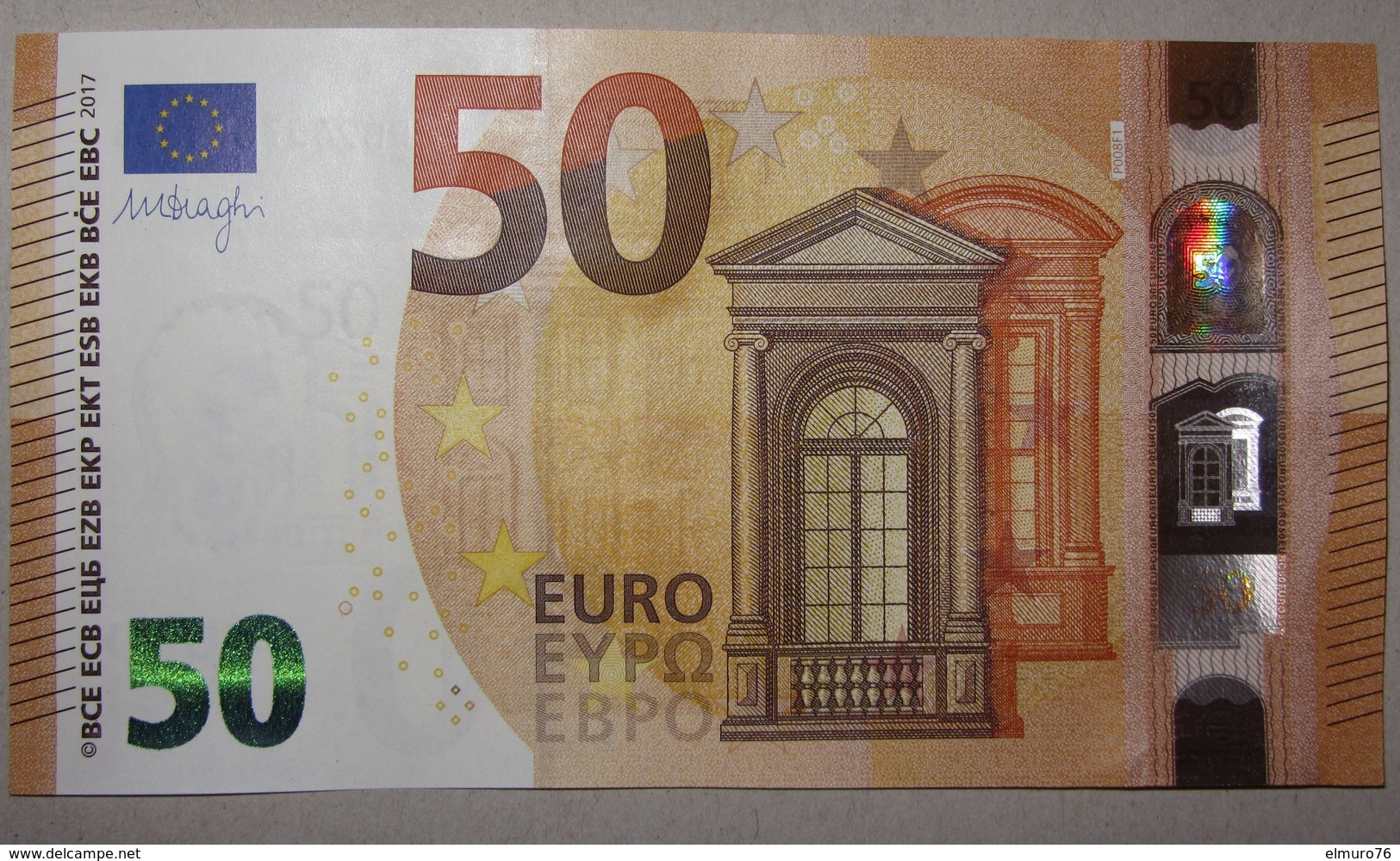 50 EURO P008F1 Netherlands DRAGHI Serie PB94 Perfect UNC - 50 Euro