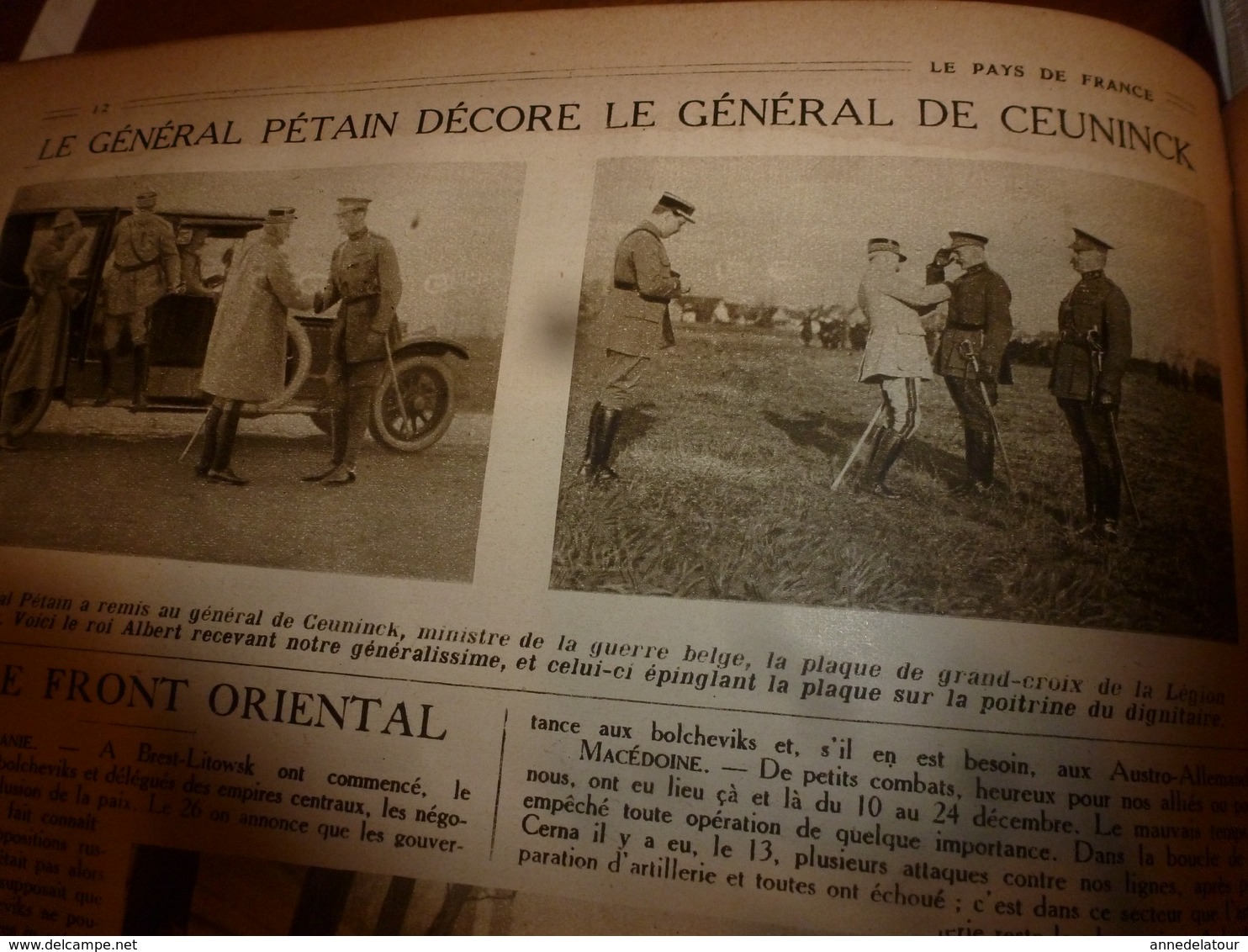 1917-1918 LPDF Important documentaire texte-photos concernant la BELGIQUE sur cette période de la 1ère GUERRE MONDIALE