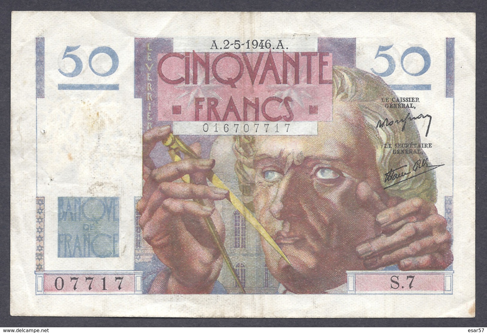 50 Francs Le Verrier 2-5-1946 - 50 F 1946-1951 ''Le Verrier''