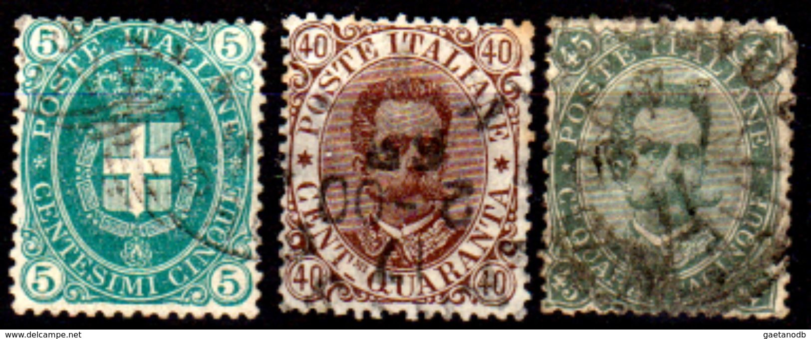 Italia-F01955 - 1889: Sassone N. 44,45,46 (o) Used - Senza Difetti Occulti. - Usati