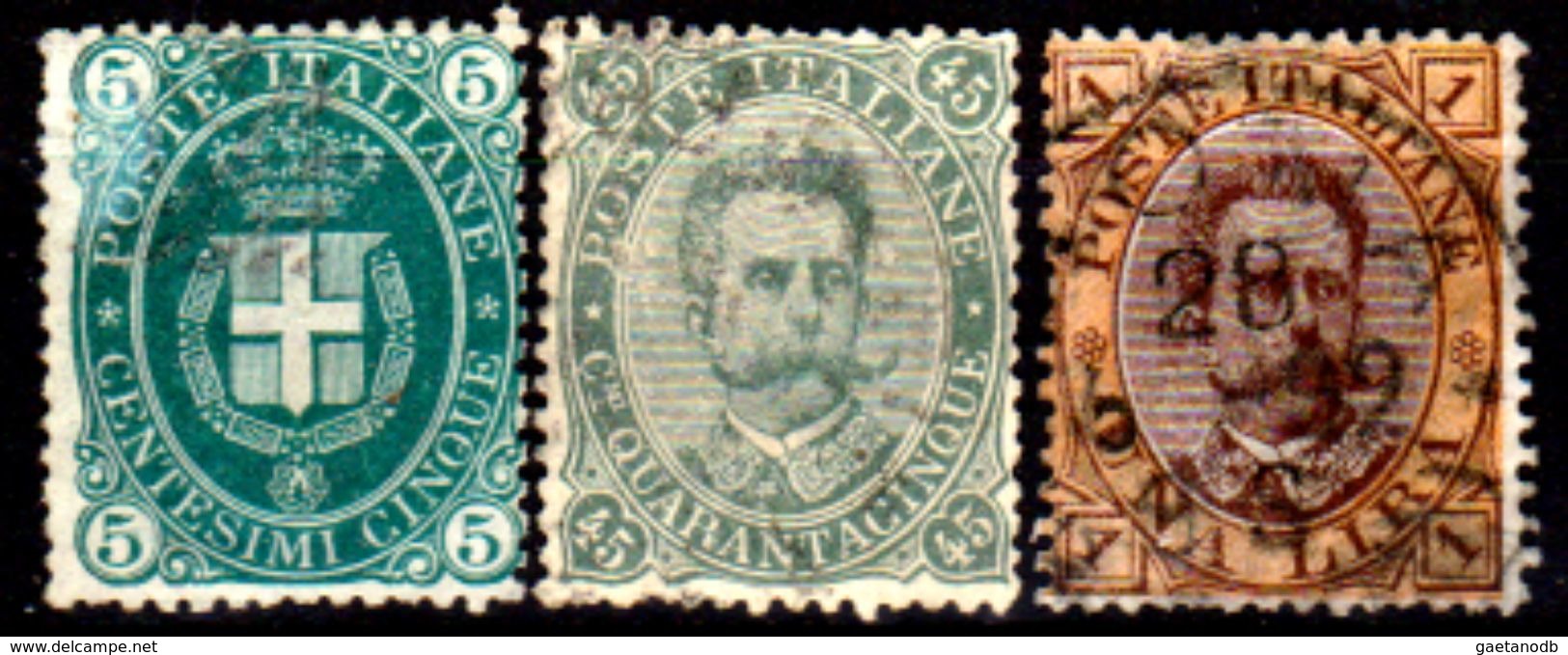 Italia-F01959 - 1889: Sassone N. 44,46,48 (o) Used - Senza Difetti Occulti. - Usati