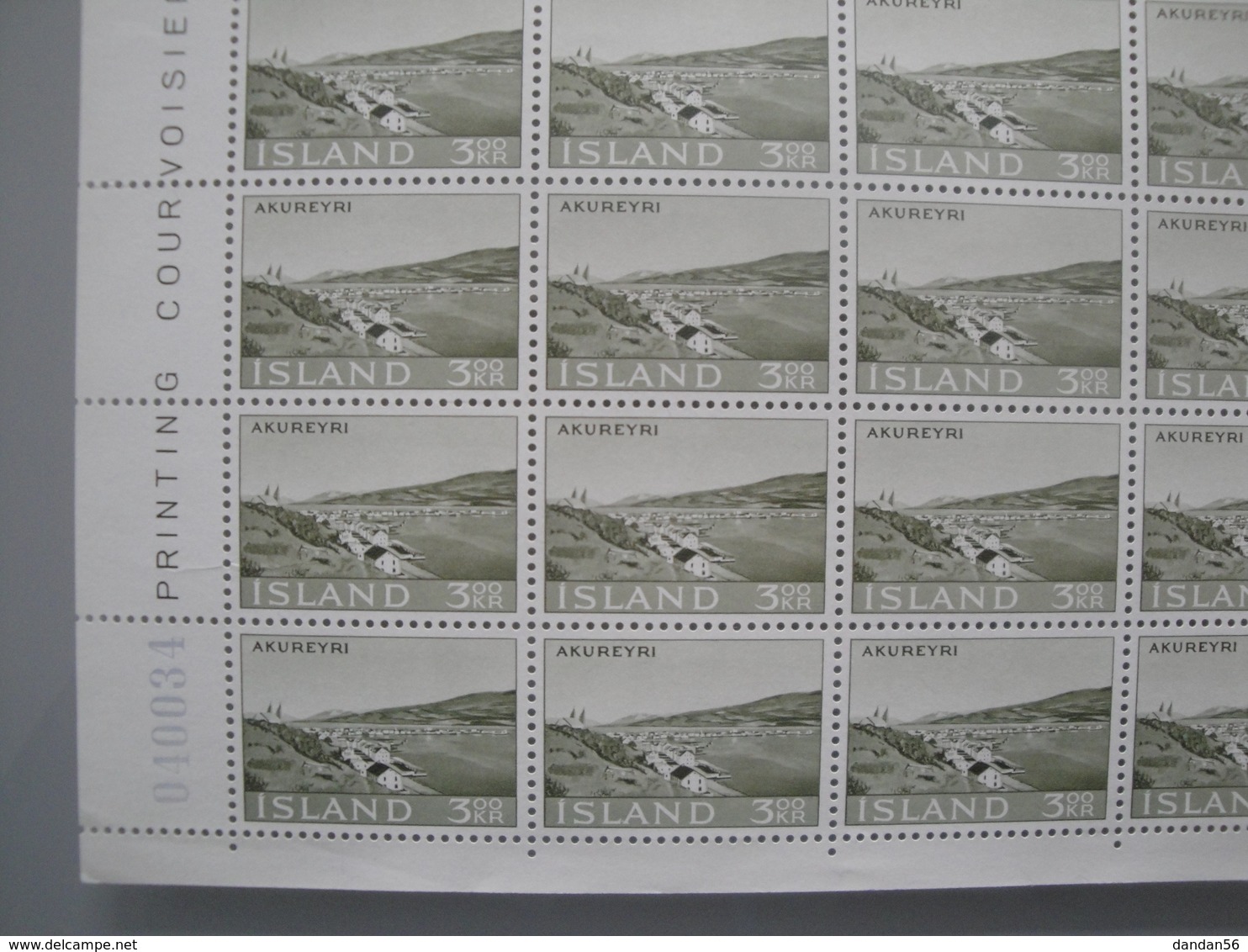 1963 Islande  Yv  327 X 50 ** Akureyri Landscape   Scott 356  Michel 372 SG 403  Facit 409 - Collections, Lots & Séries