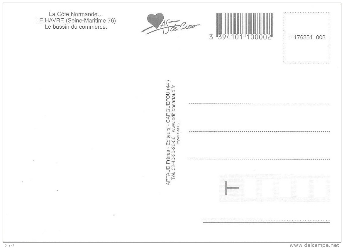 76 Le Havre Le Bassin Du Commerce (2 Scans) - Unclassified