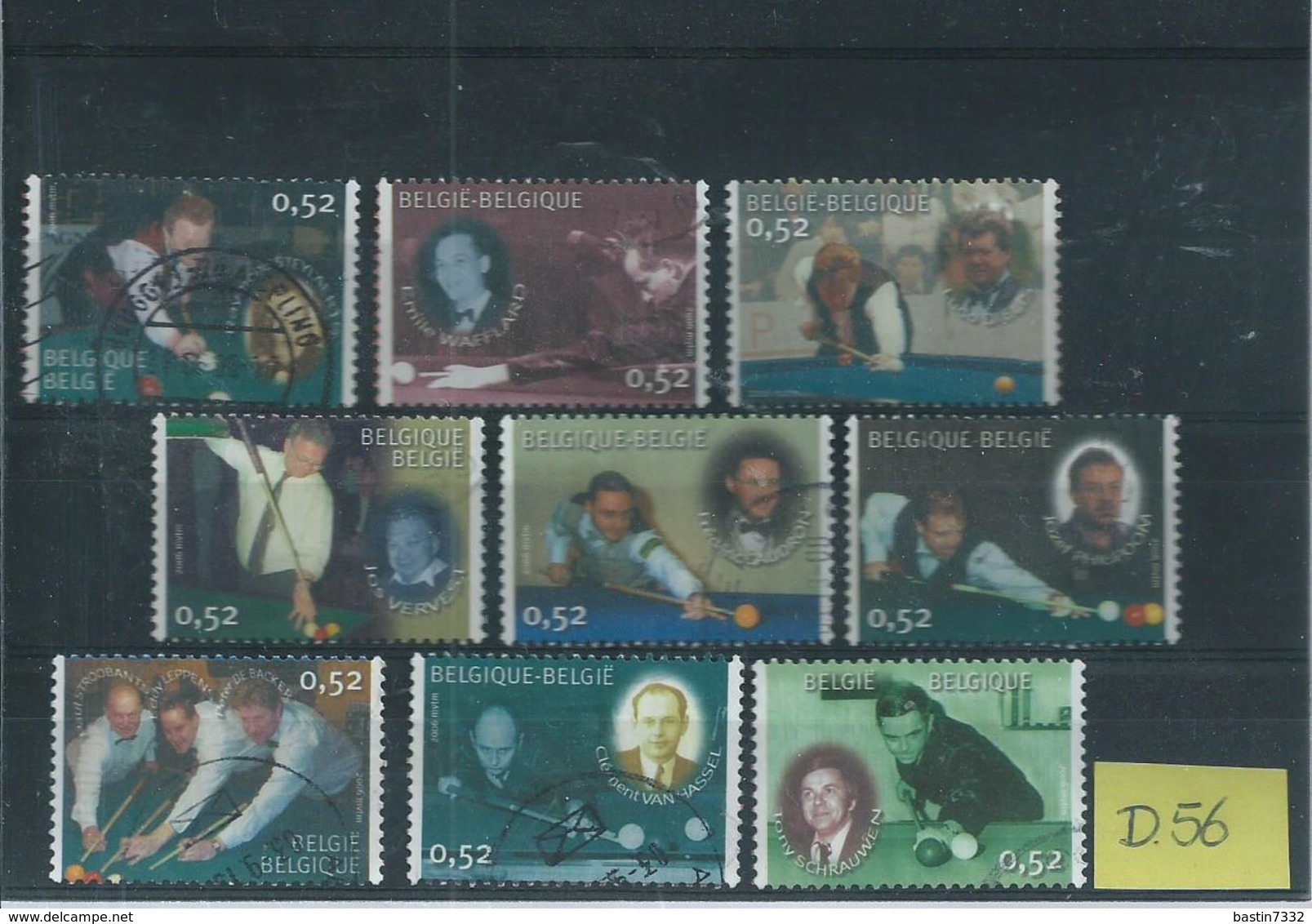 2006 Belgium 9x Biljarten Used/gebruikt/oblitere(D-56) - Used Stamps