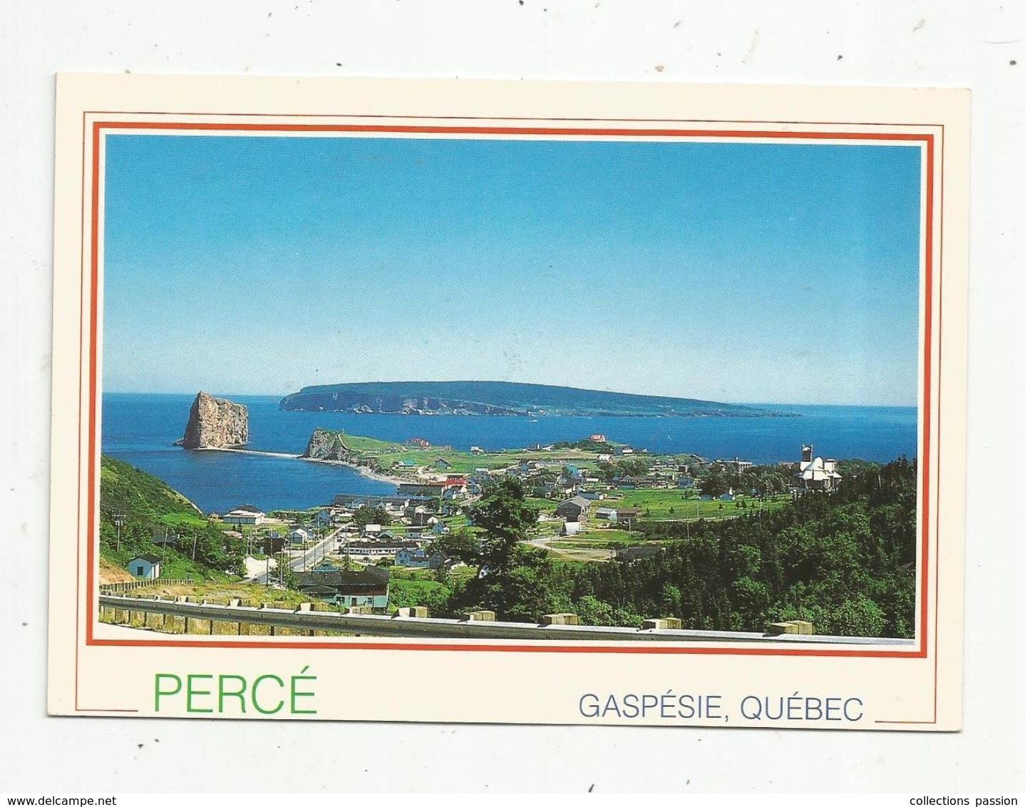 Cp , CANADA , QUEBEC , PERCE , GASPESIE ,  Voyagée - Percé