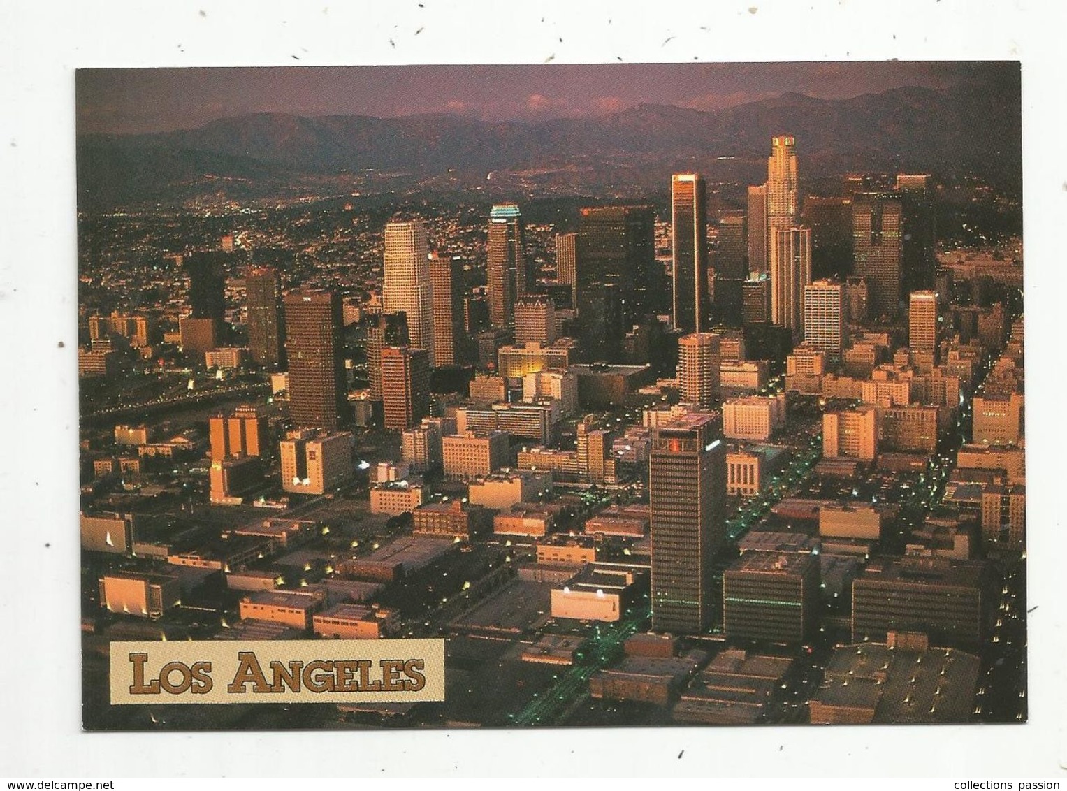 Cp , ETATS UNIS , CALIFORNIA , LOS ANGELES ,  An Aerial View At Dusk , Phot. J. Blank , écrite - Los Angeles