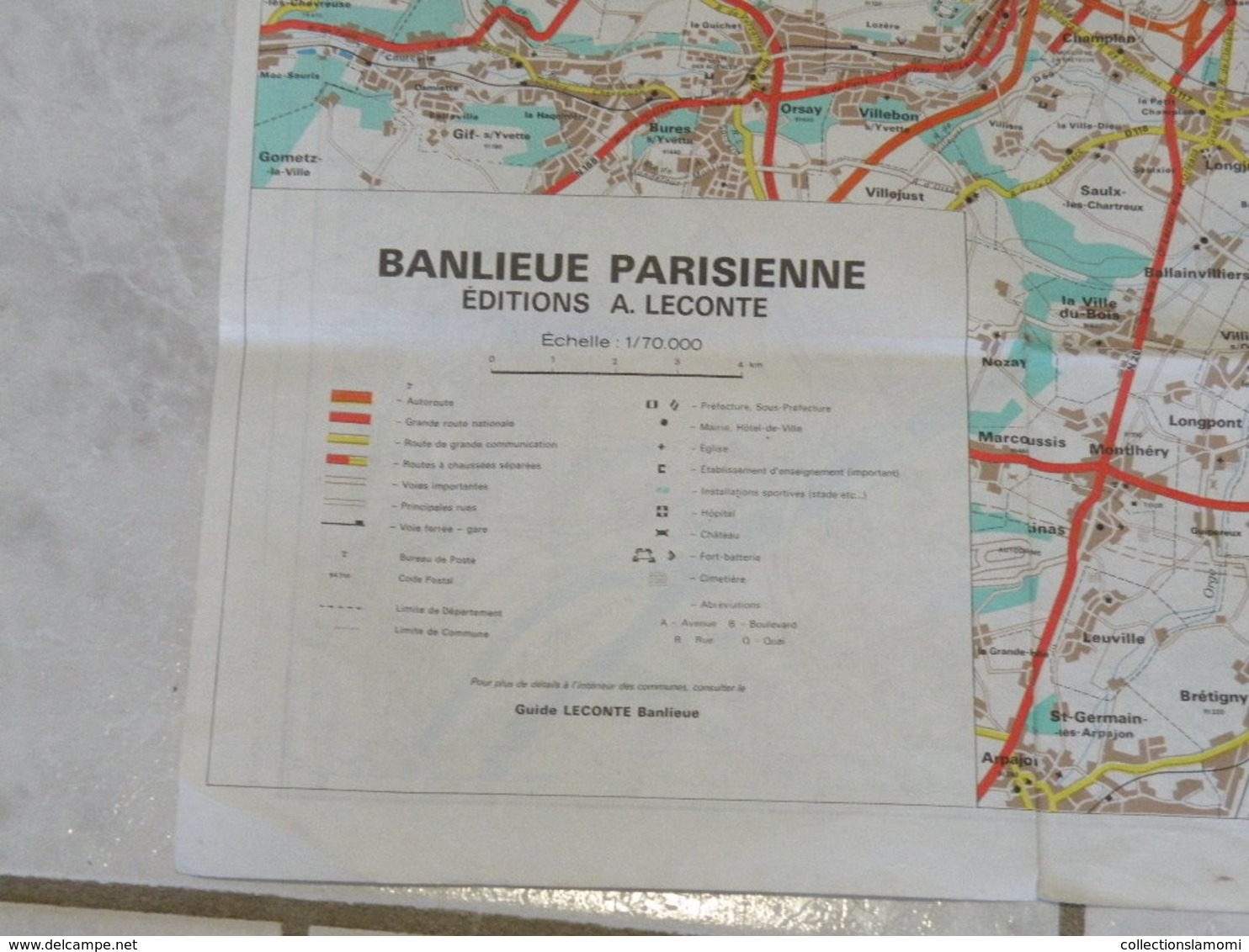Carte Topographiques De Paris 20 Arrondissement Et 80 Quartiers & Banlieue Parisienne.Par A. Leconte Années 1975/80 - Cartes Topographiques