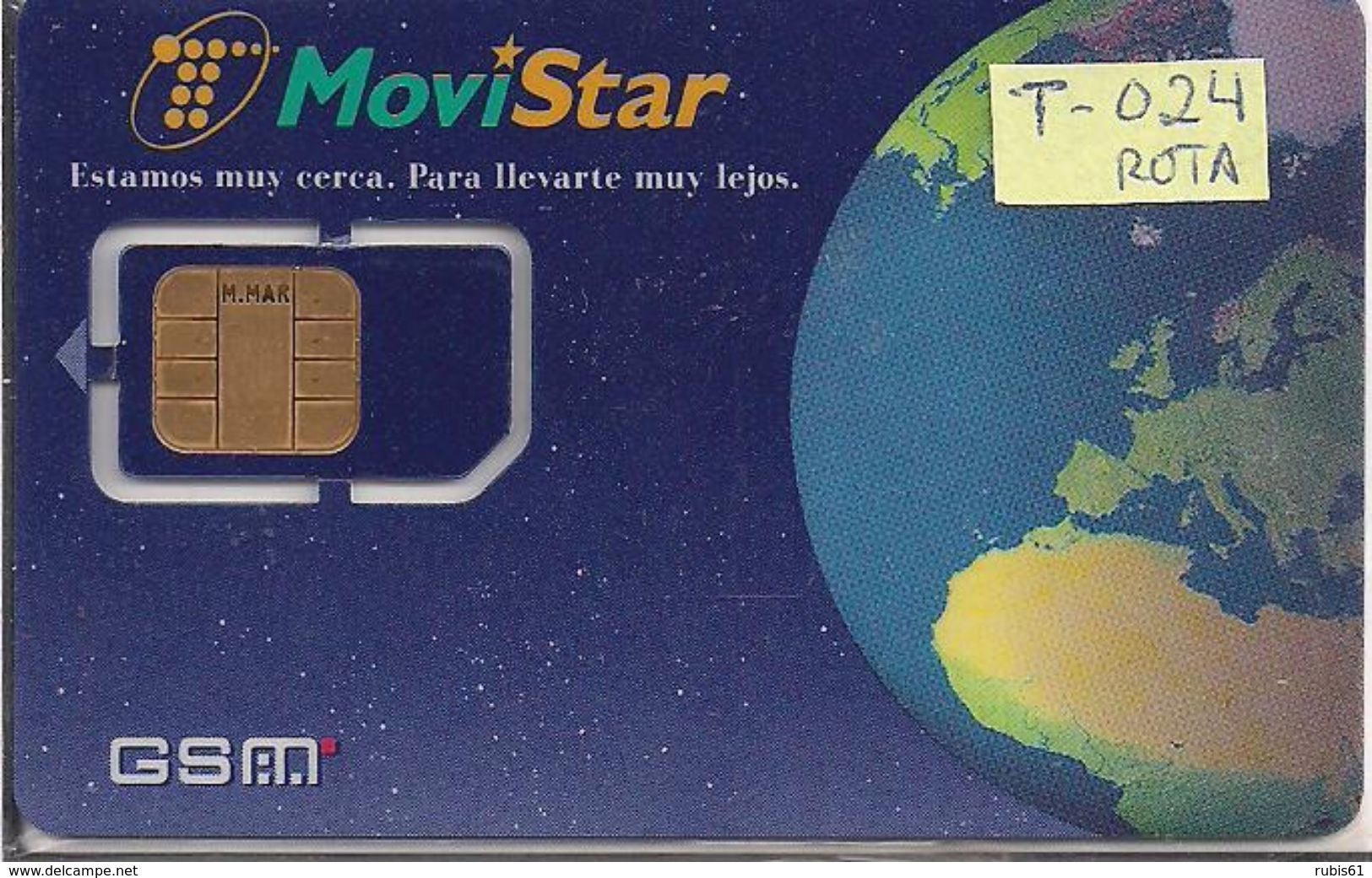 TARJETA GSMT 024 MOVISTAR  MUY ANTIGUA - Telefonica