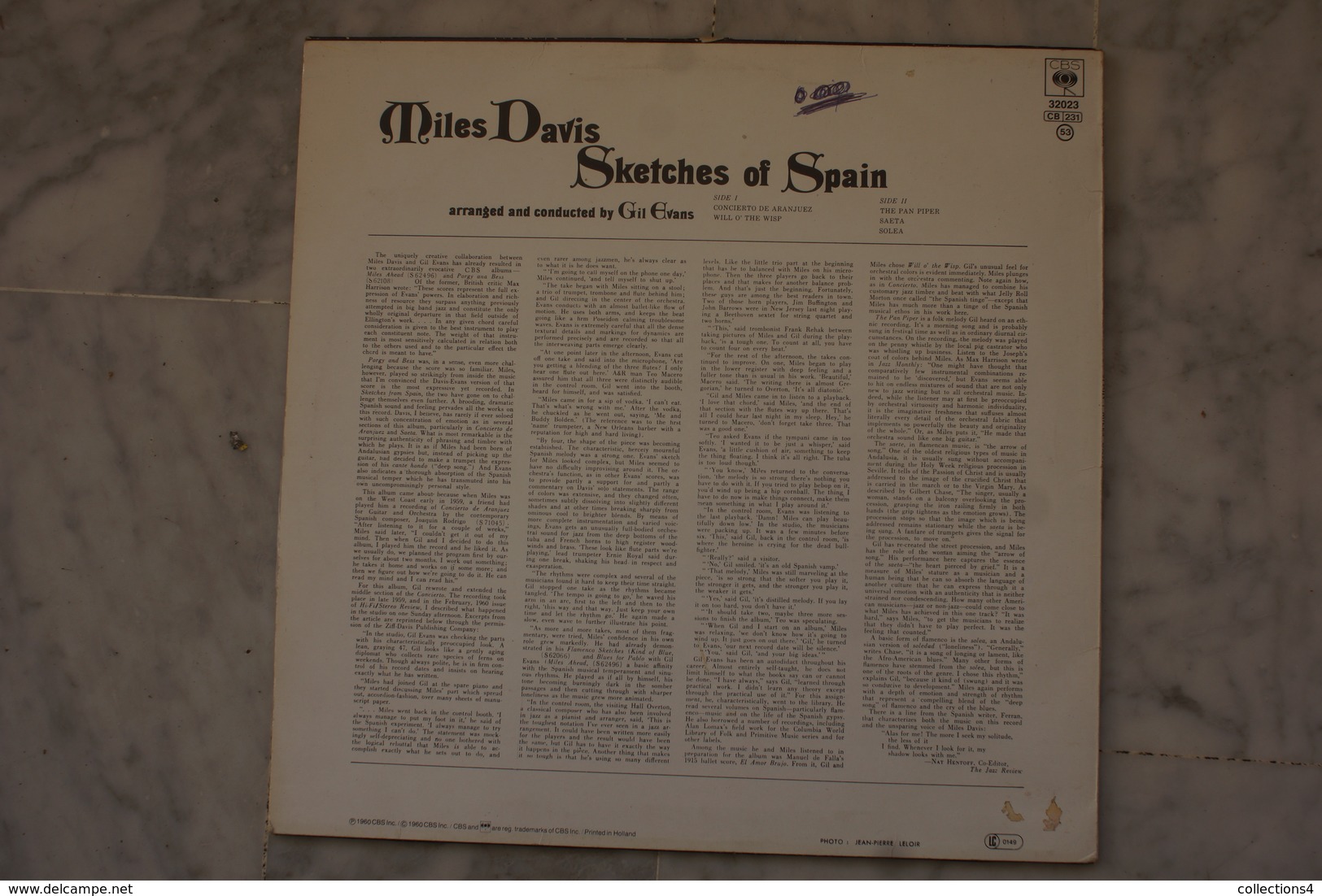 MILES DAVIS SKETCHES OF SPAIN LP  DE 19?? REEDITION DE L ALBUM DE 1960 - Jazz