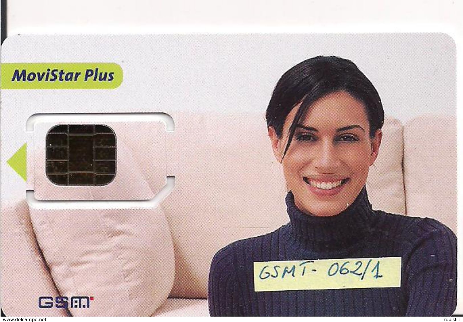 TARJETA GSMT 062/1 MOVISTAR  CHICA SOFA VERDE - Telefonica