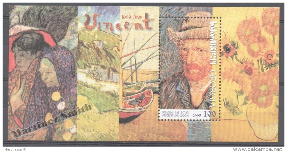 Georgie - Georgia 2003 Yvert BF 30, Vicent Van Gogh 150th Anniversary Of Birth - Miniature Sheet - MNH - Georgia