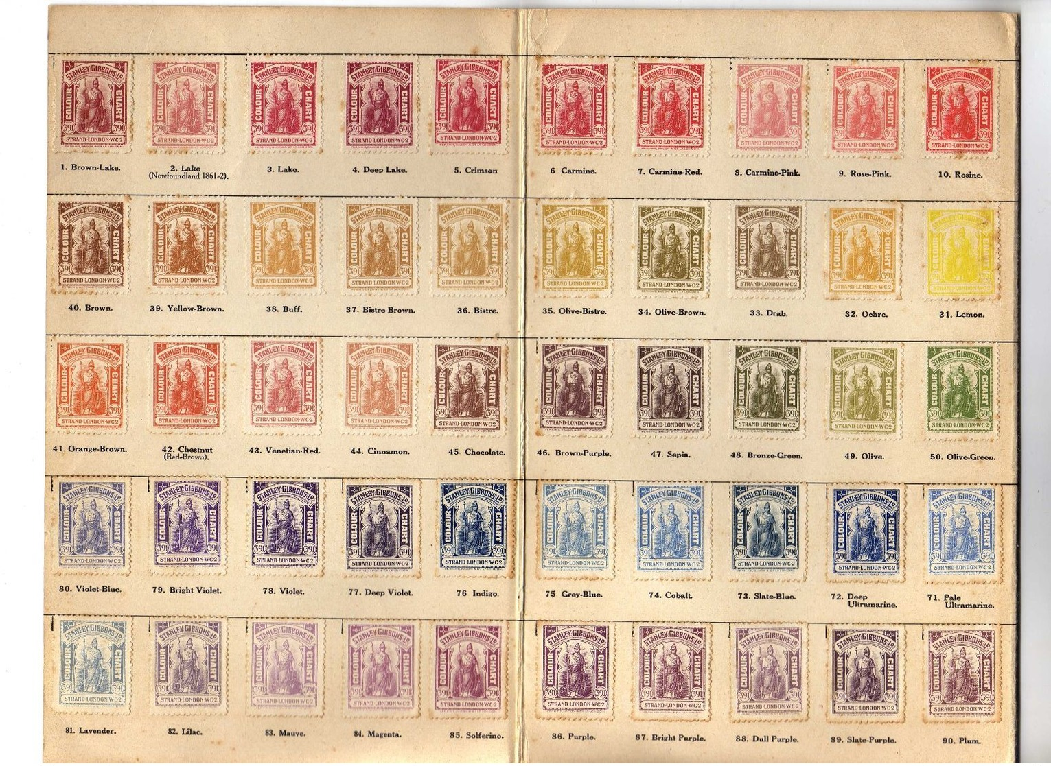 Stanley Gibbons Colour Guide For Stamp Collectors - United Kingdom