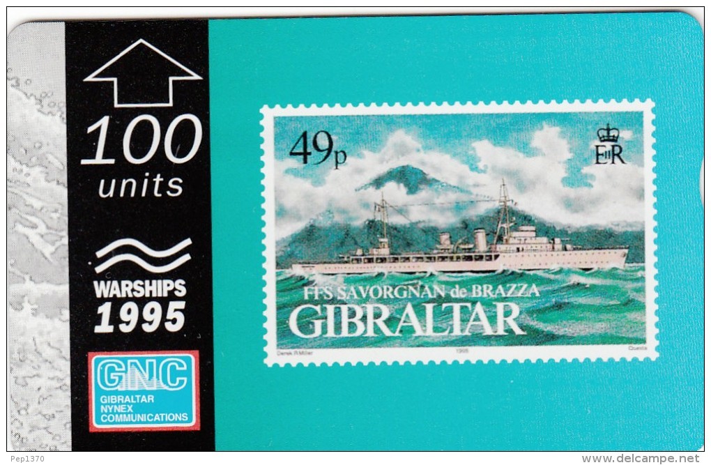 GIBRALTAR 1995  - WARSHIPS - FFS SAVORGNAN DE BRAZZA (new - Not Used) - Gibraltar
