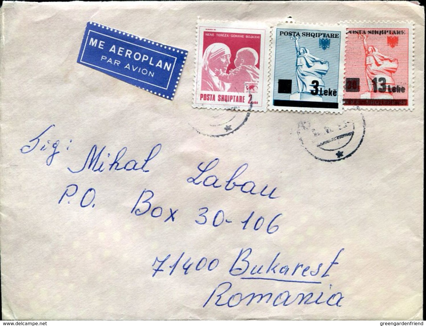 30027 Albania, Circuled Cover  1993 As Scan - Albanië