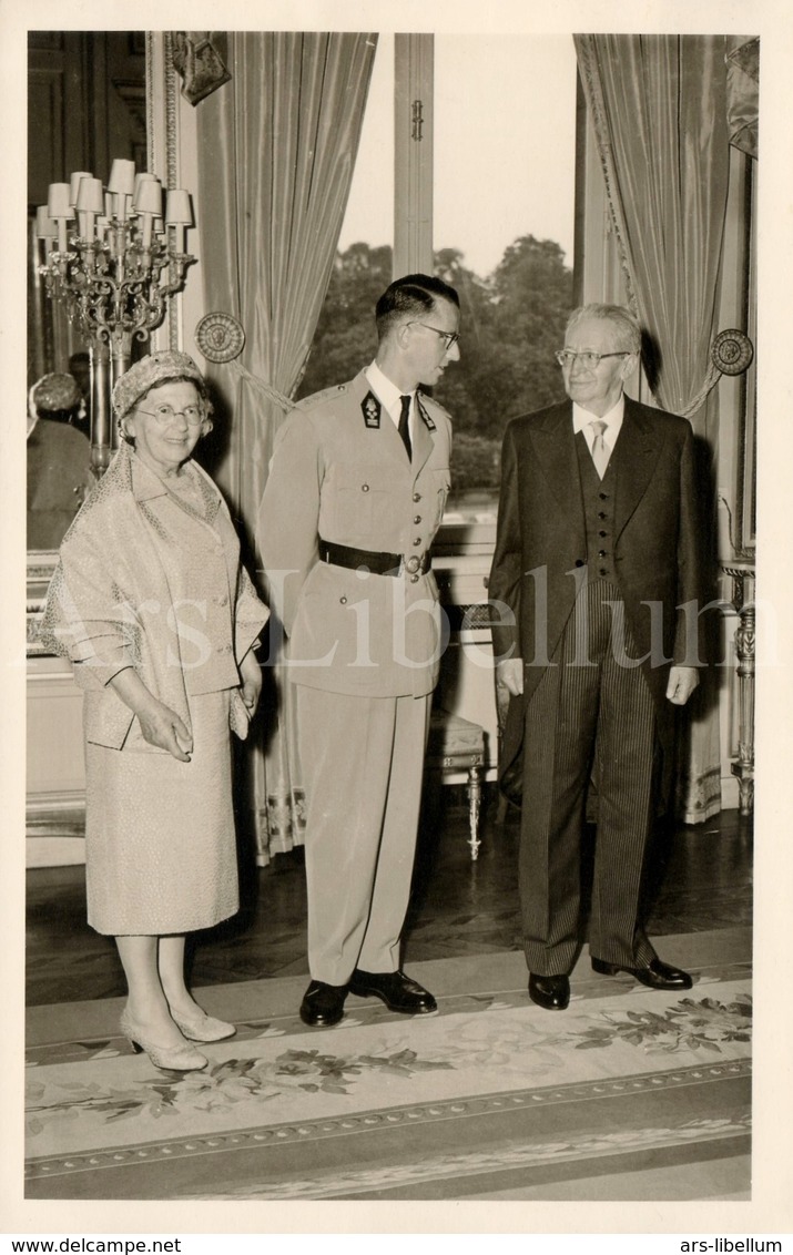 Postcard / ROYALTY / Belgique / Roi Baudouin / Koning Boudewijn / Yitzhak Ben-Zvi / 1958 - Personnages