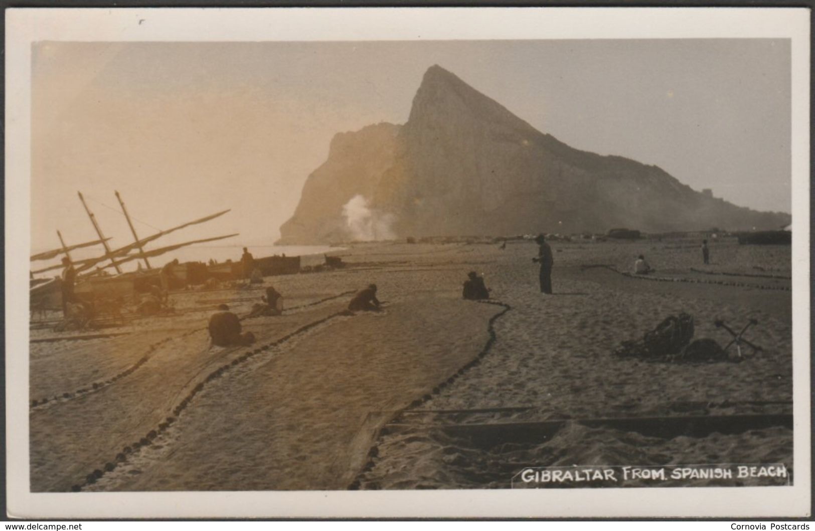 Gibraltar From Spanish Beach, C.1920s - Baker RP Postcard - Gibraltar