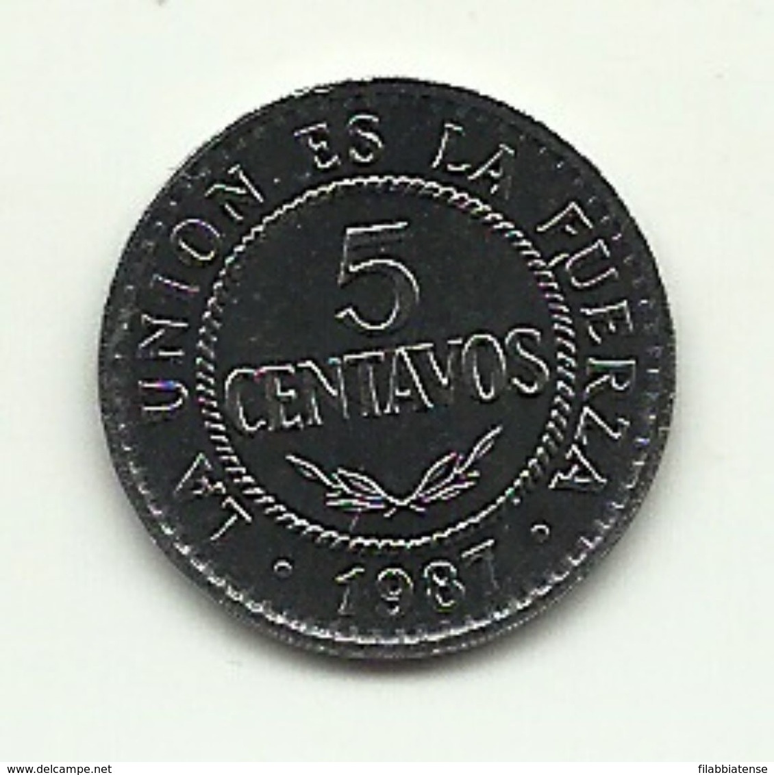 1987 - Bolivia 5 Centavos, - Bolivia