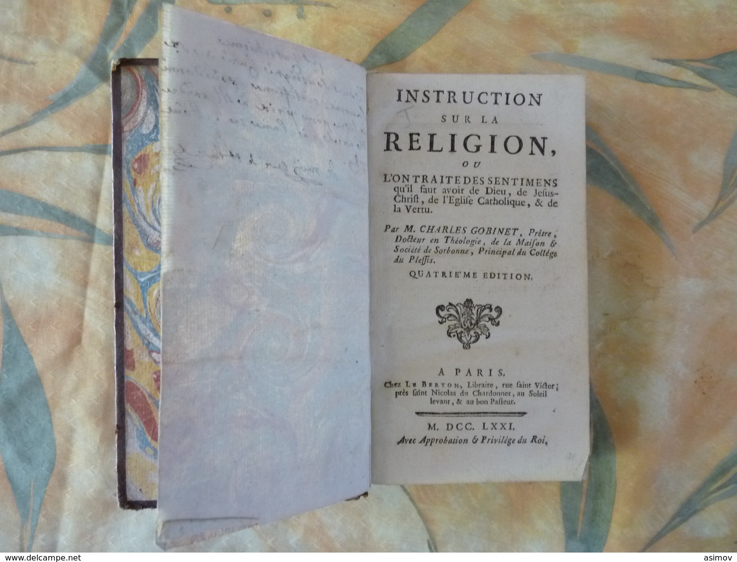 Instructions Sur La Religion Par Charles Gobinet 1771 (J) - 1701-1800